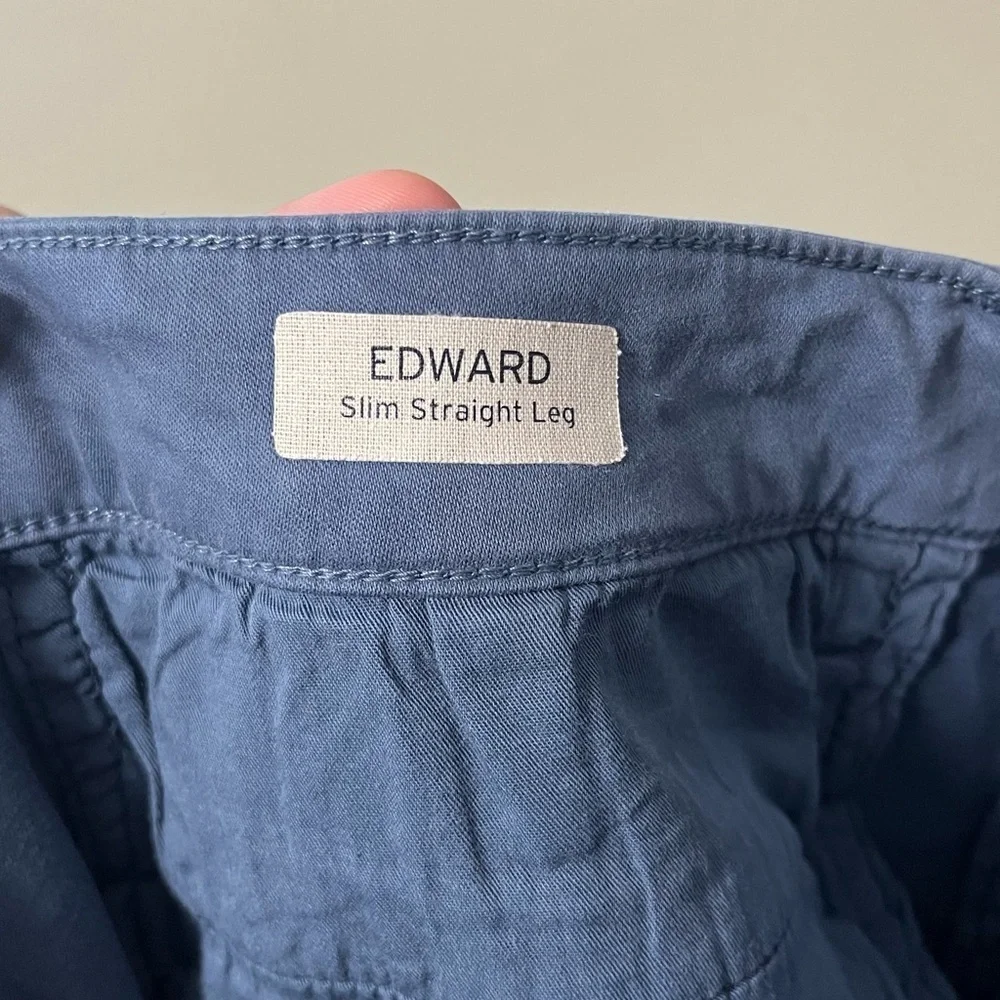 Mavi Edward Slim Straight Leg Chino Pants Vintage Indigo Sateen Twill 36 x 34